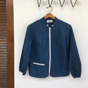 Vintage No Iron Blue Sports Light Jacket S/M